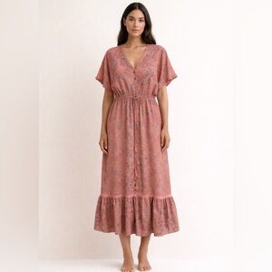 Anthropologie Boemo Floral Boho Maxi Dress Size M